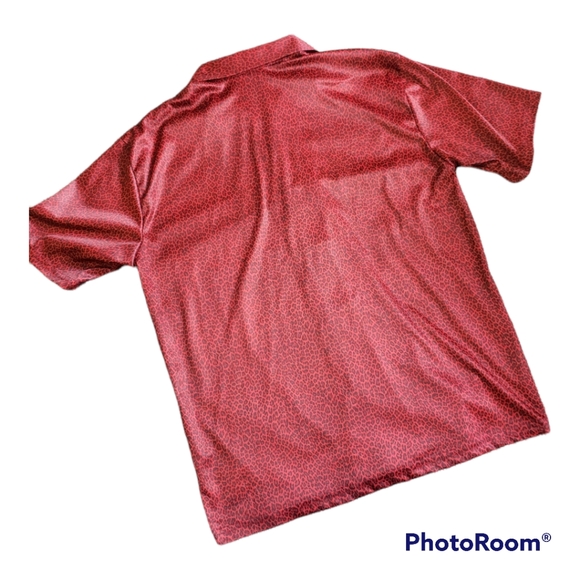 Retro Y2K Pop Icon Red Leopard Print Button Down Shirt Size Large - Picture 7 of 10